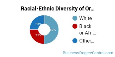 Racial-ethnic diversity of Organizational Leadership majors at The Catholic University of America