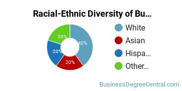 Racial-ethnic diversity of Business Administration & Management majors at Full Sail University