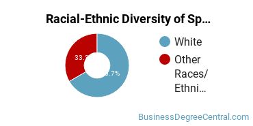 Racial-ethnic diversity of Specialized Sales majors at Middlesex College