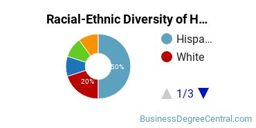 Racial-ethnic diversity of Hospitality Management majors at Pima Community College