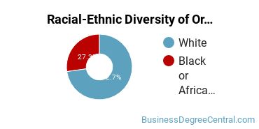 Racial-ethnic diversity of Organizational Leadership majors at South College