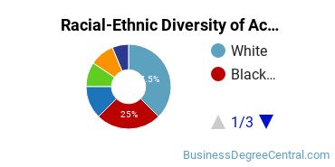 Racial-ethnic diversity of General Accounting majors at Community College of Baltimore County